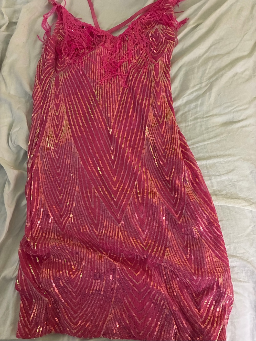 Hot Pink Sequin Dress
